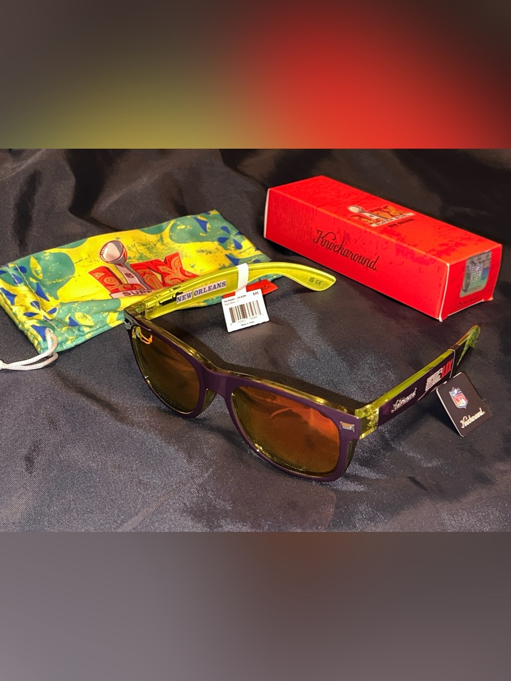 NEW Knockaround Super Bowl LIX Fort Knocks Polarized Sunglasses COLB3201 Eagles